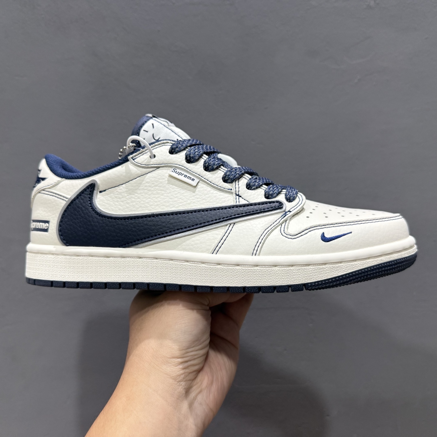 280 定制 Air Jordan 1 Low ow SP 米白蓝 DH0223-355
