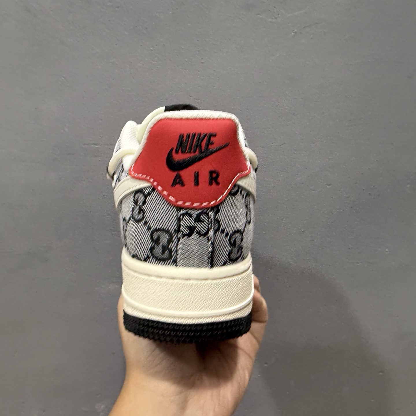 ￥260 Nike Air Force 1'07 Low 古驰联名 灰花纹抽绳 空军一号低帮休闲板鞋 YX5066-319