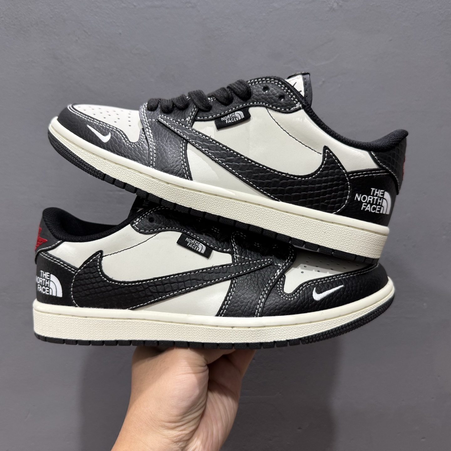 280 SC版 Air Jordan 1 Low AJ1 乔1 北面联名 高端定制 低帮复古篮球鞋 XZ5749-007
