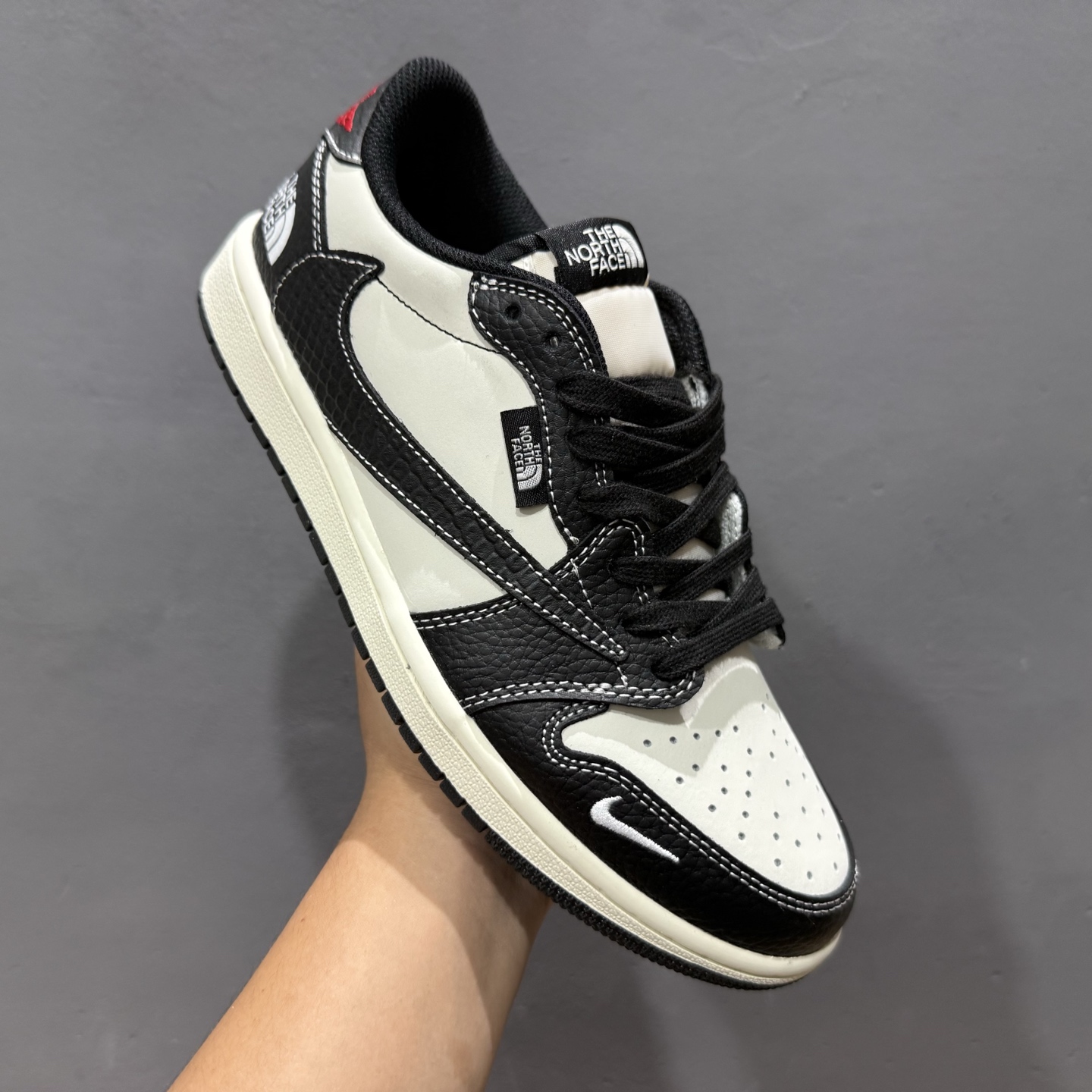 280 SC版 Air Jordan 1 Low AJ1 乔1 北面联名 高端定制 低帮复古篮球鞋 XZ5749-007