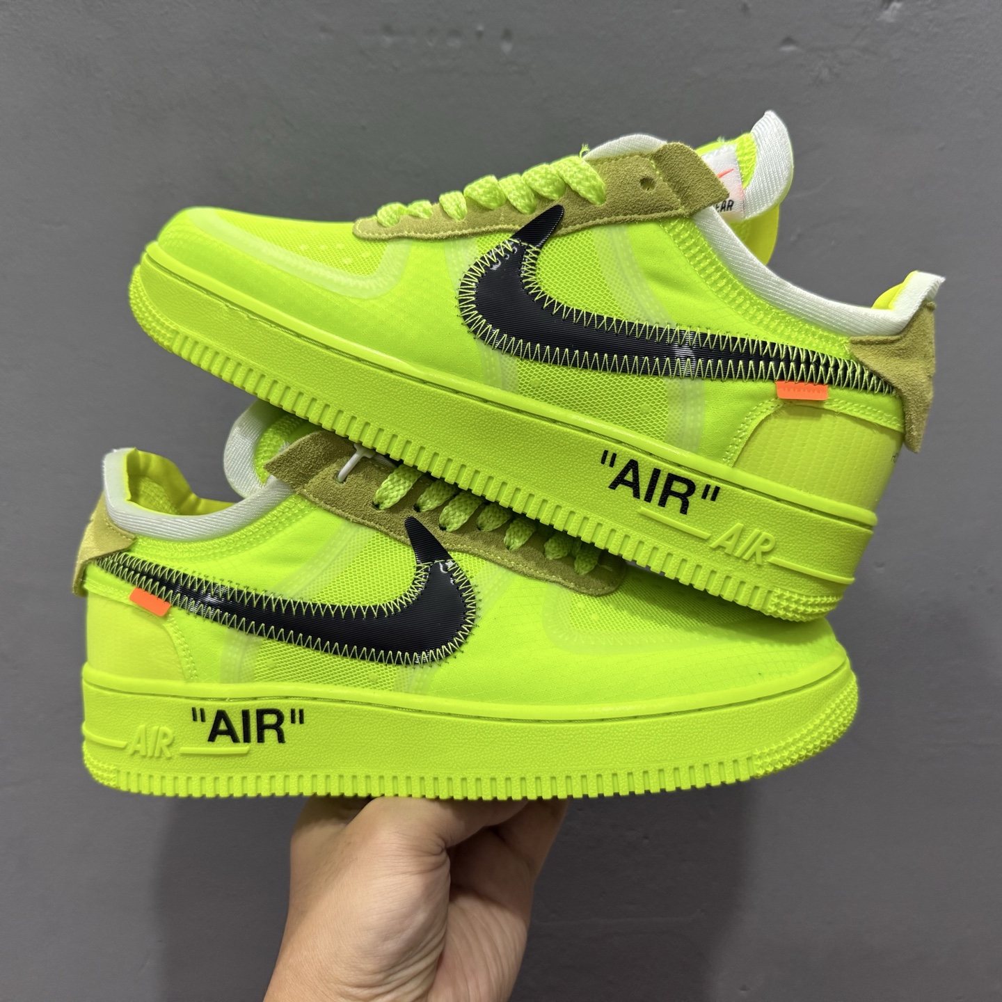￥220 Off White x Nk Air Force 1 Low OW 联名透明黄 AO4606-700