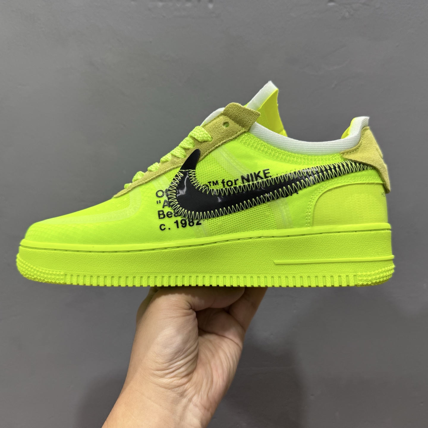 ￥220 Off White x Nk Air Force 1 Low OW 联名透明黄 AO4606-700