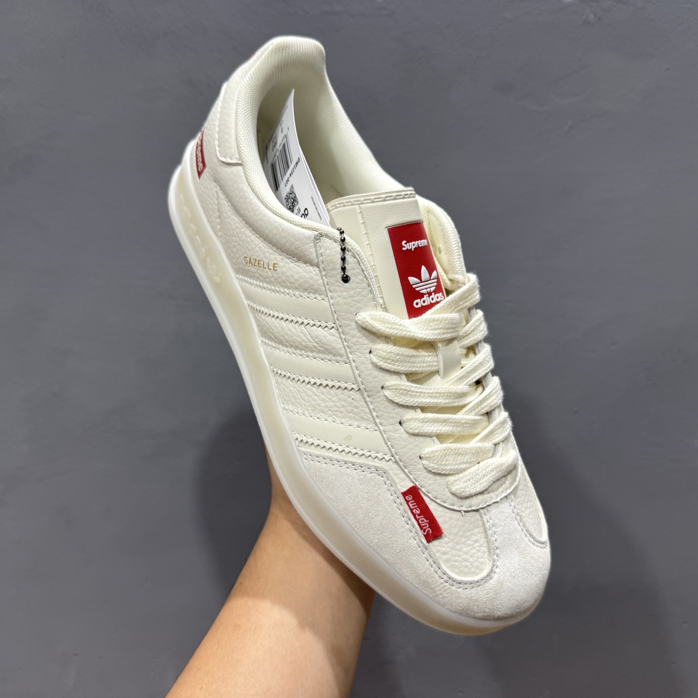 260 adidas originals GAZELLE INDOOR Indoor LV T头鞋 sup联名 防滑耐磨轻便 低帮 DM1234-007