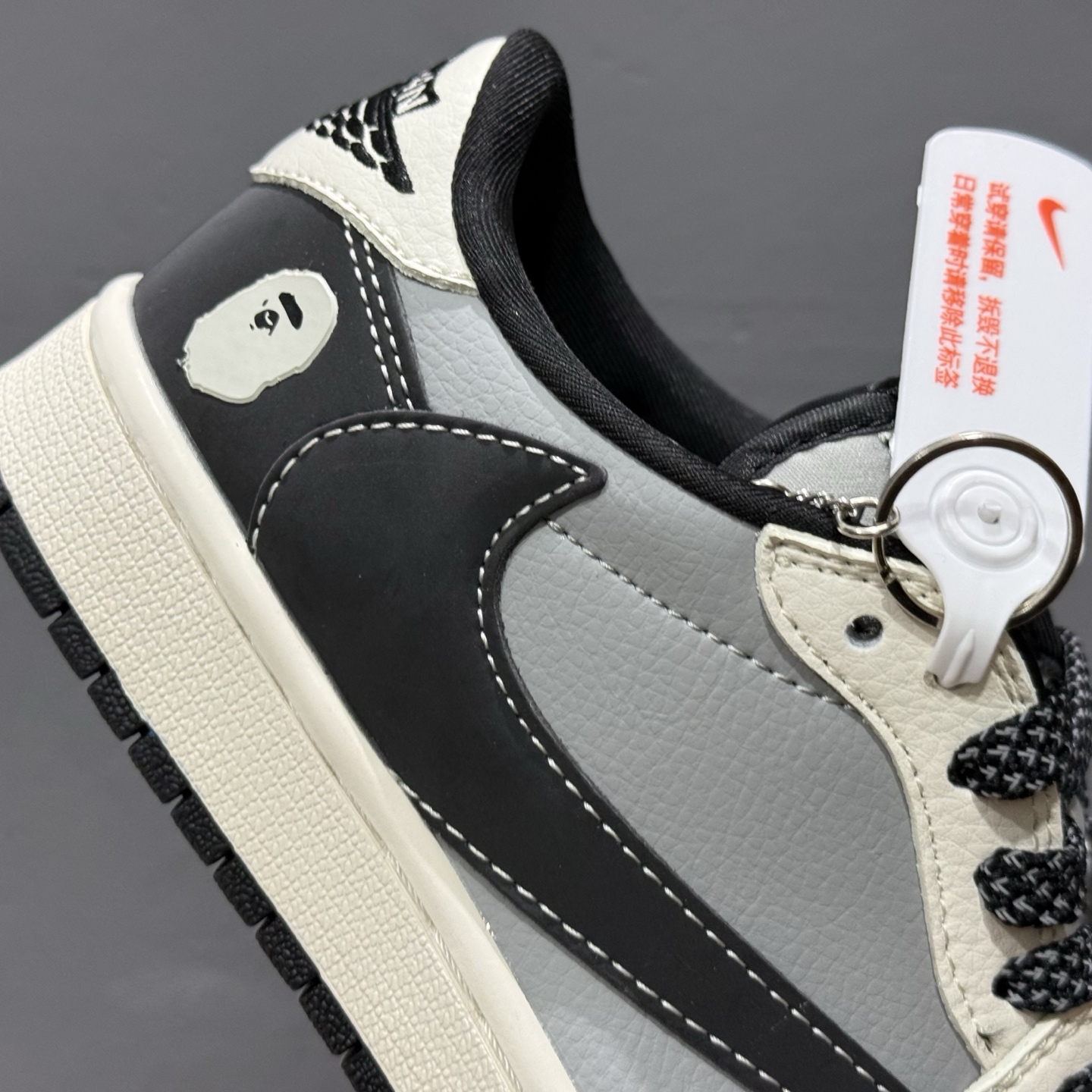 220 Travis Scott x Nike Air Jordan 1 Low x BAPE Air Jordan 1 Low 反转白灰蓝小钩满天星倒钩 BB6511-622