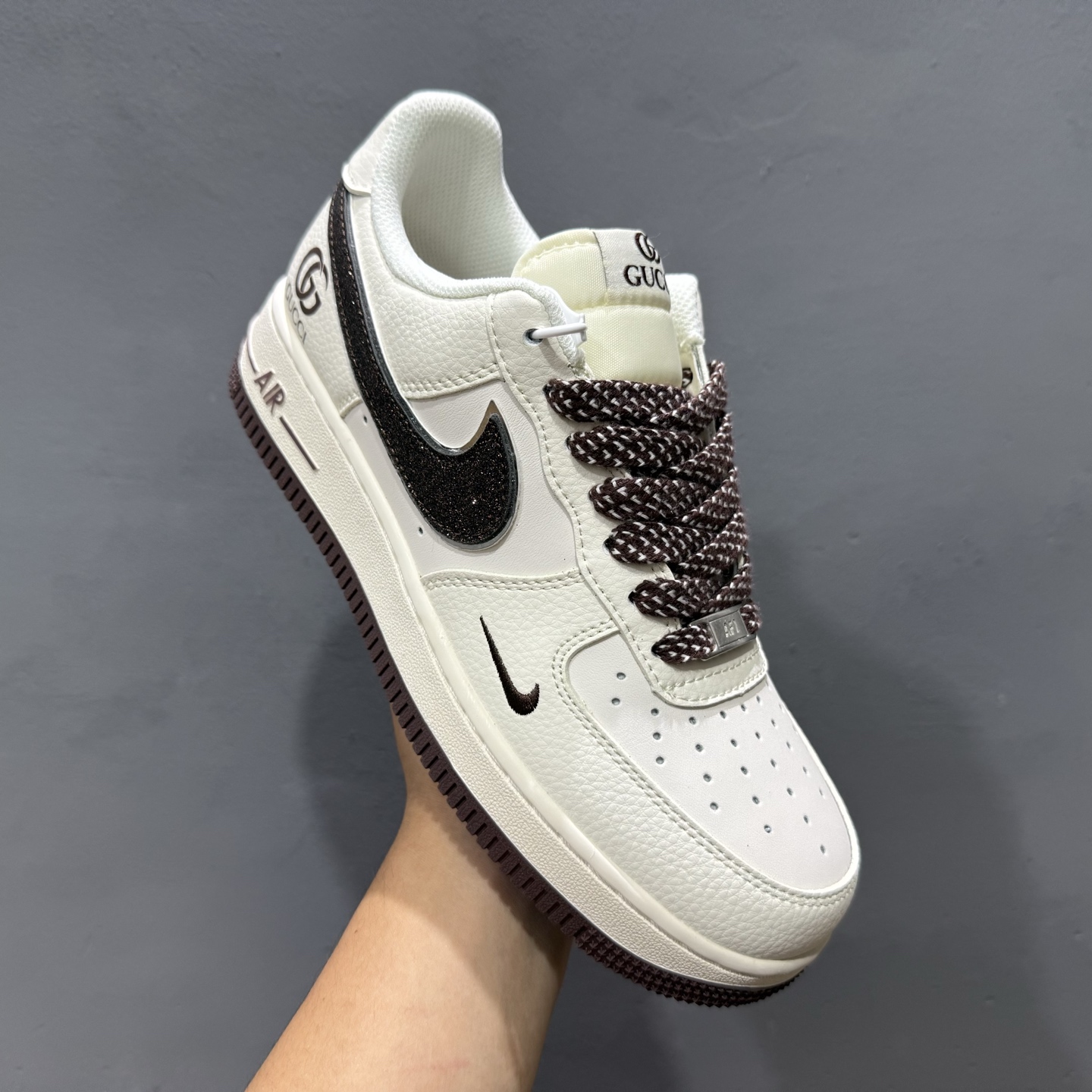 240 【GU古驰联名】米白棕勾NIke Air Force 1 ‘07 Low 空军一号 低帮 运动鞋 休闲鞋 QY6818-609