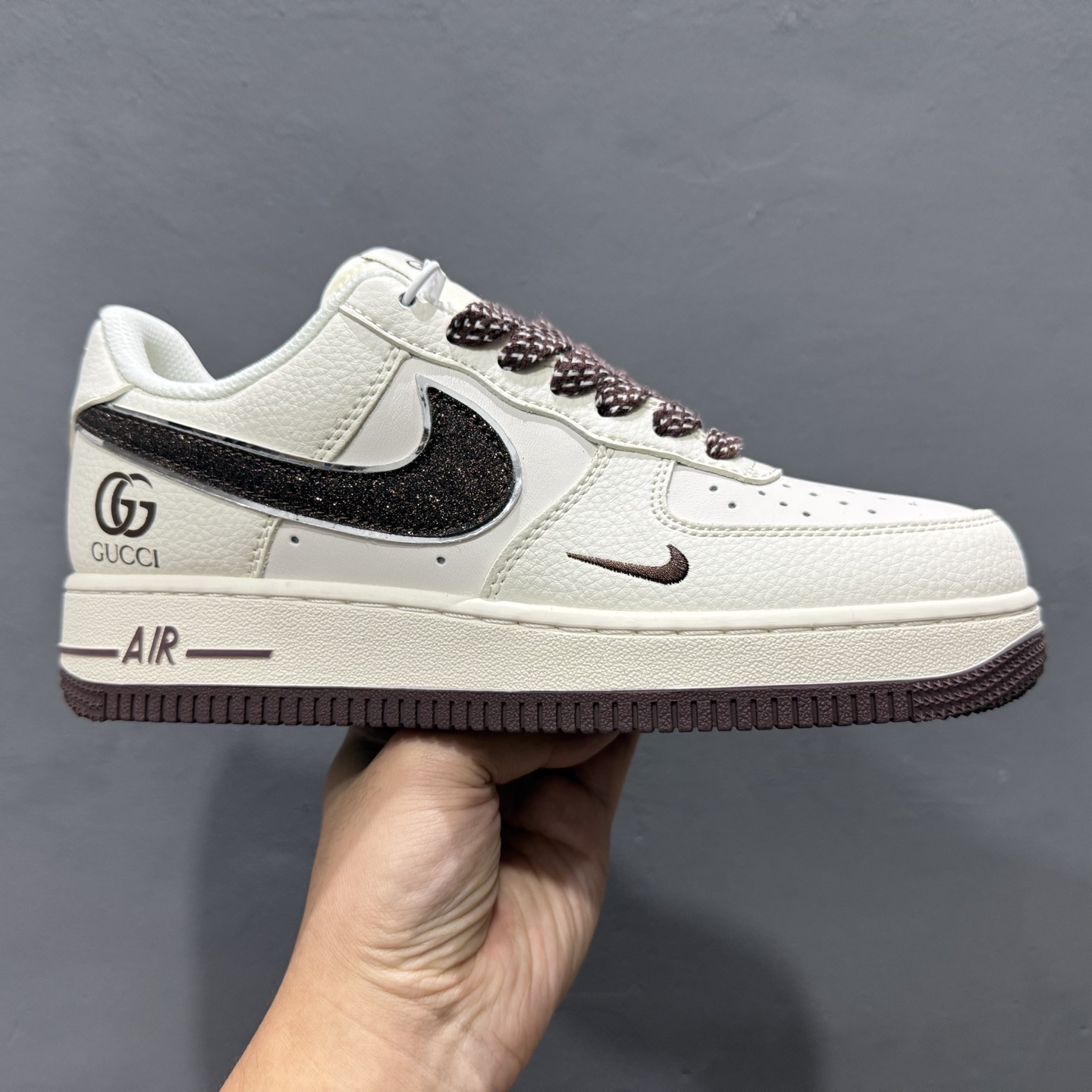 240 【GU古驰联名】米白棕勾NIke Air Force 1 ‘07 Low 空军一号 低帮 运动鞋 休闲鞋 QY6818-609