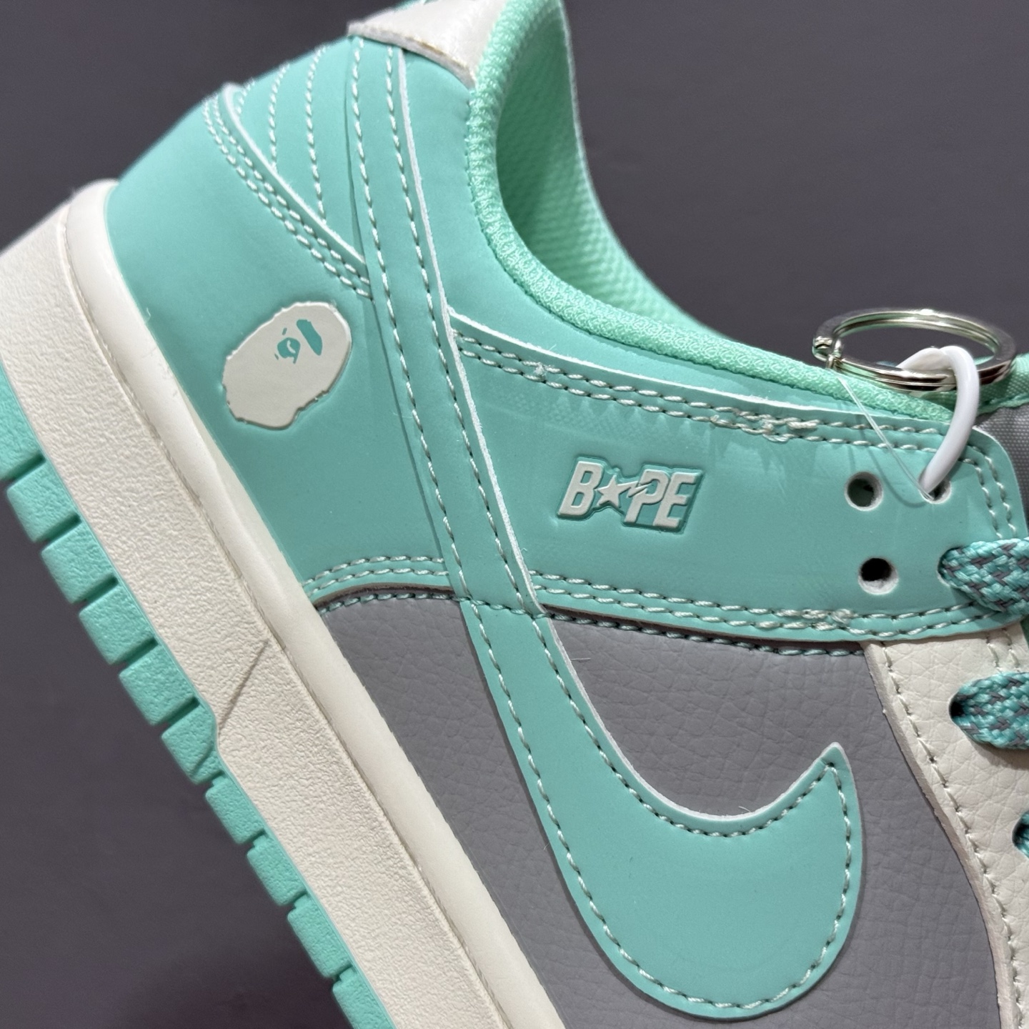 220 Nk SB Dunk Low BAPE联名-米灰靛青 周年高端定制 低帮休闲板鞋 BB8969-003