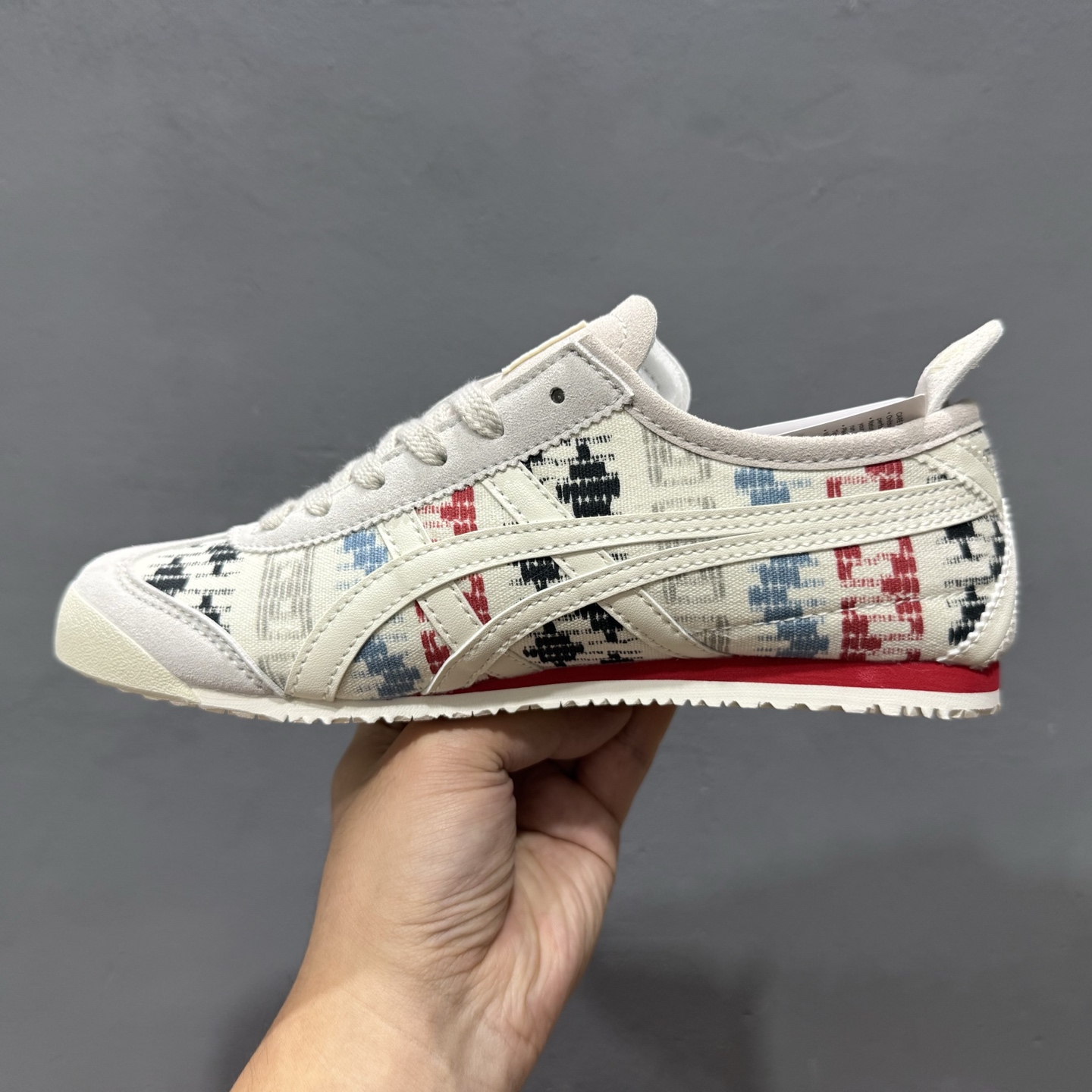 140 OnitsukaTiger/鬼塚虎 Mexico 66 米白色/印花 皮面低邦休闲跑步鞋 1183B648-100