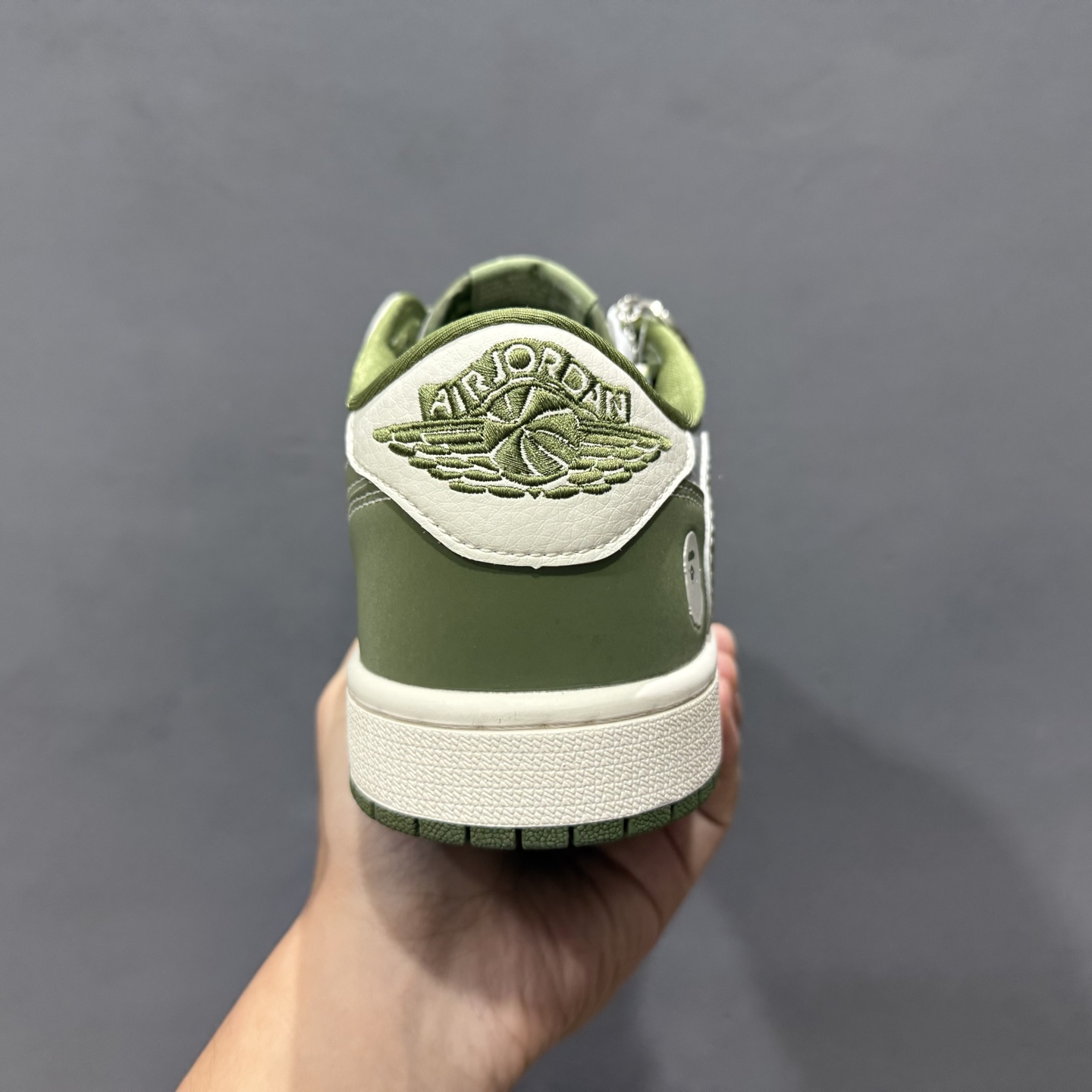 220 Travis Scott x Fragment Design x Air Jordan 1 Low OG SP AJ1 乔1 Bape联名-灰青 低帮文化休闲板鞋 BB6511-621