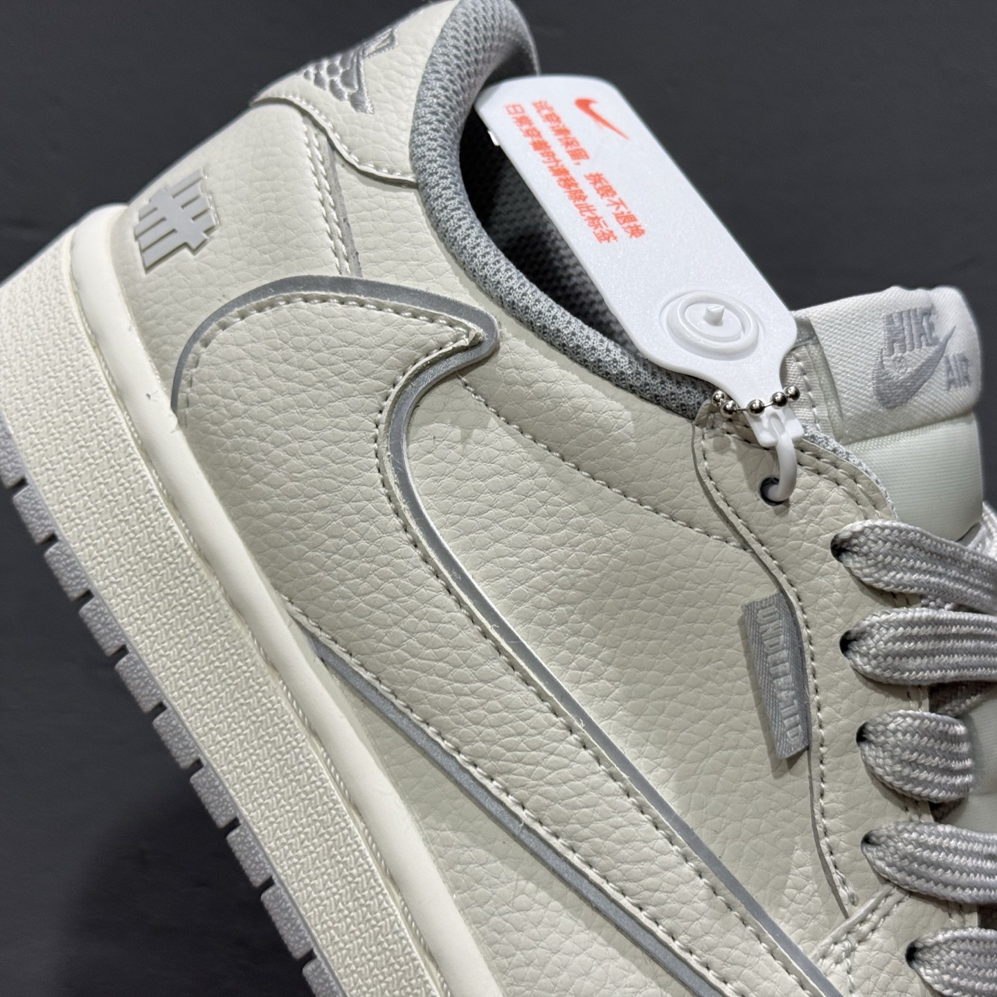 280 定制 Air Jordan 1 Low ow SP UNDEFEATED 倒钩联名 米白 DF1845-532