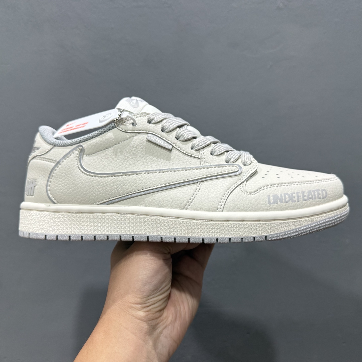 280 定制 Air Jordan 1 Low ow SP UNDEFEATED 倒钩联名 米白 DF1845-532