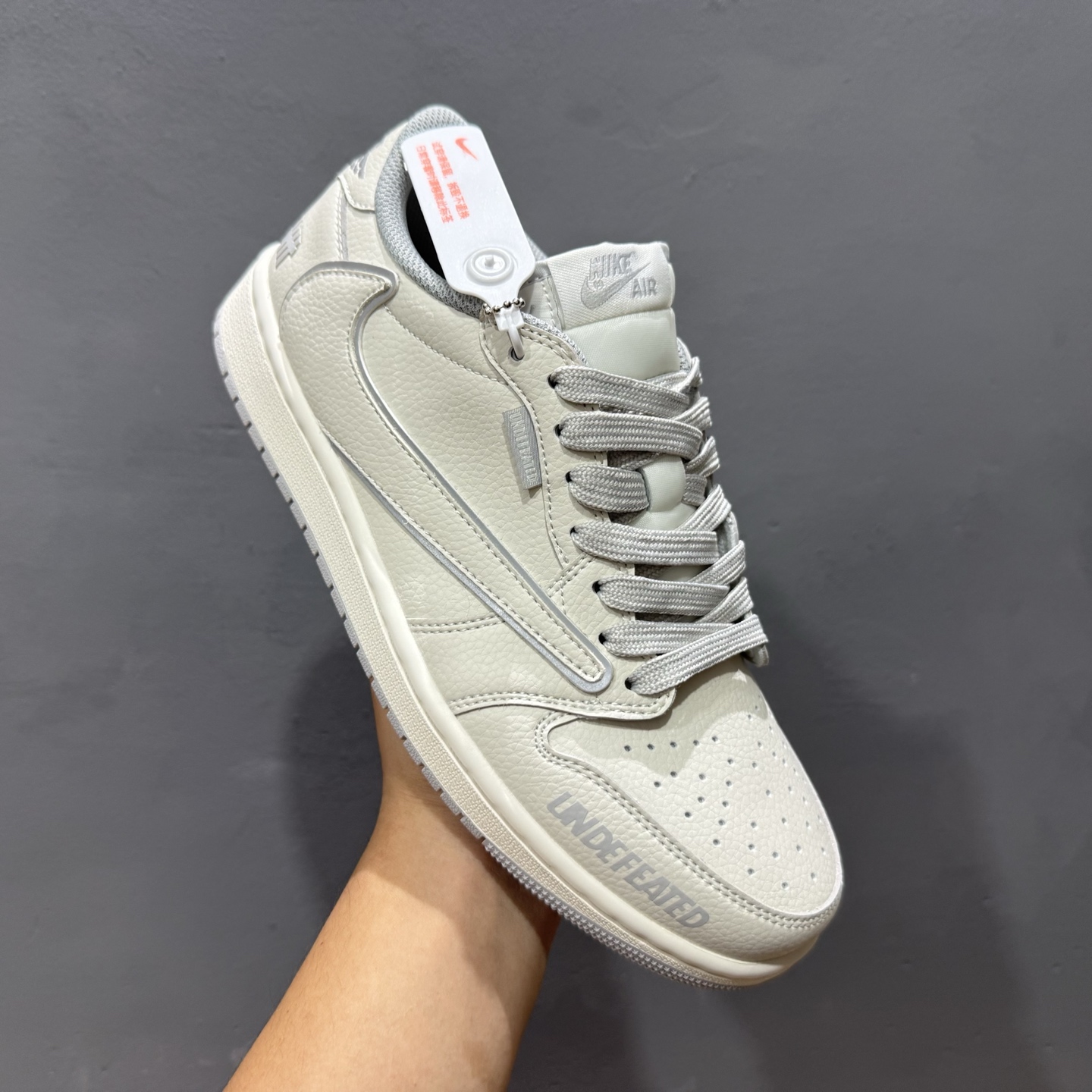 280 定制 Air Jordan 1 Low ow SP UNDEFEATED 倒钩联名 米白 DF1845-532