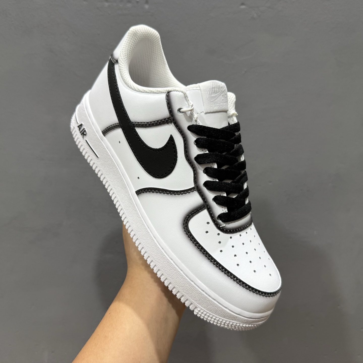 260 Nike Air Force 1 Low 07 黑色边界 白黑 ZH0316-075