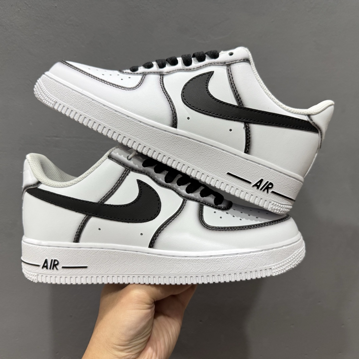 260 Nike Air Force 1 Low 07 黑色边界 白黑 ZH0316-075