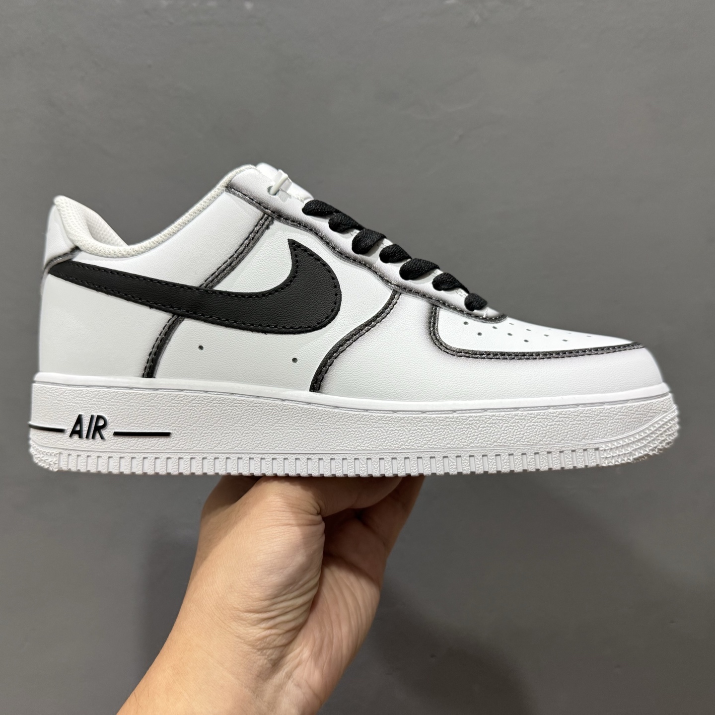 260 Nike Air Force 1 Low 07 黑色边界 白黑 ZH0316-075