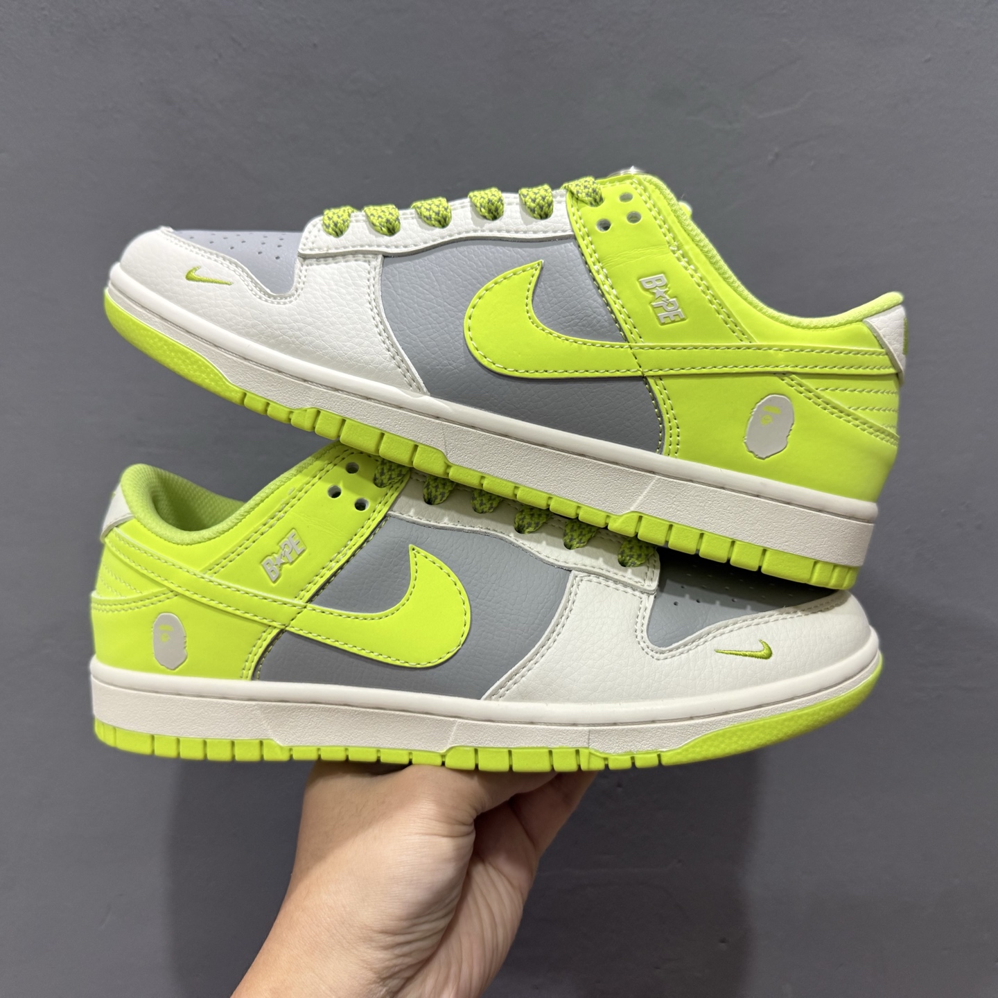 220 Nike SB Dunk Low“ Bape联名——米灰绿” 周年高端定制 低帮休闲板鞋 BB8969-005