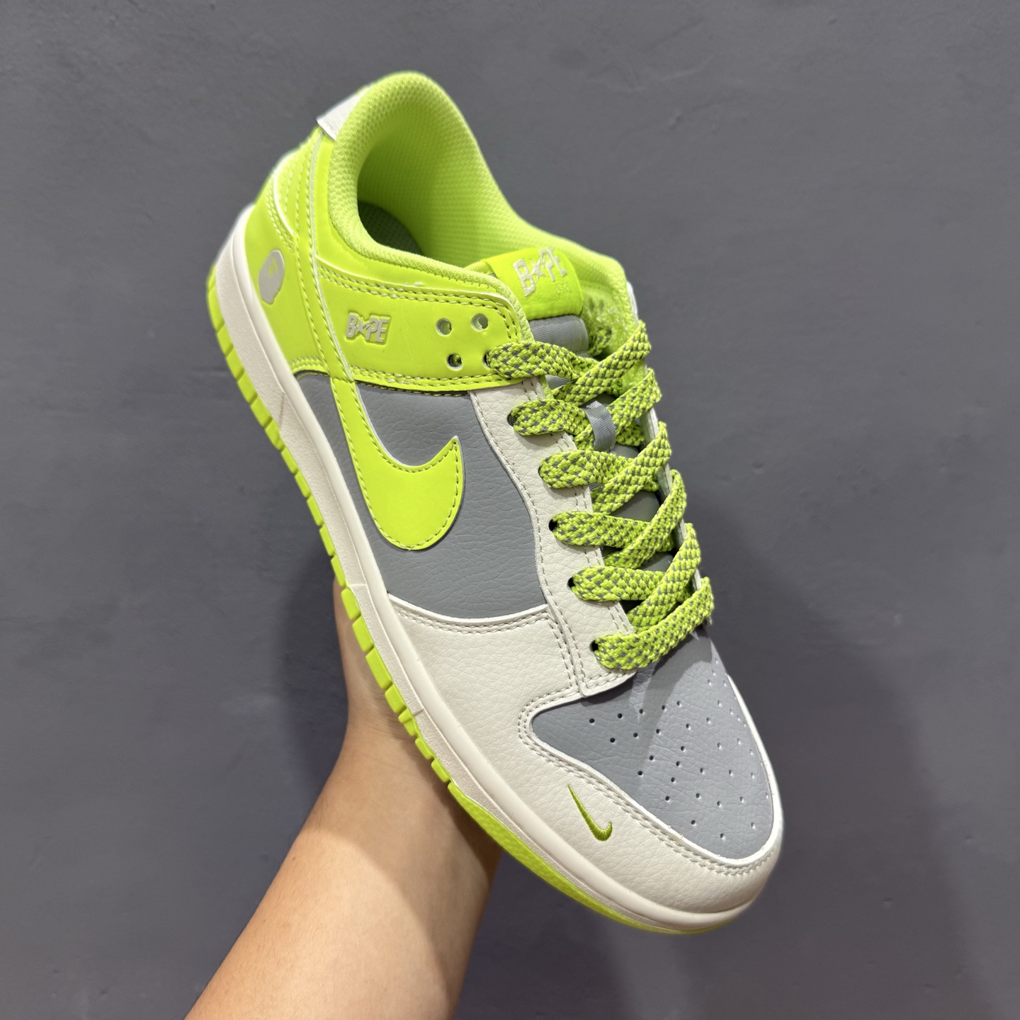 220 Nike SB Dunk Low“ Bape联名——米灰绿” 周年高端定制 低帮休闲板鞋 BB8969-005