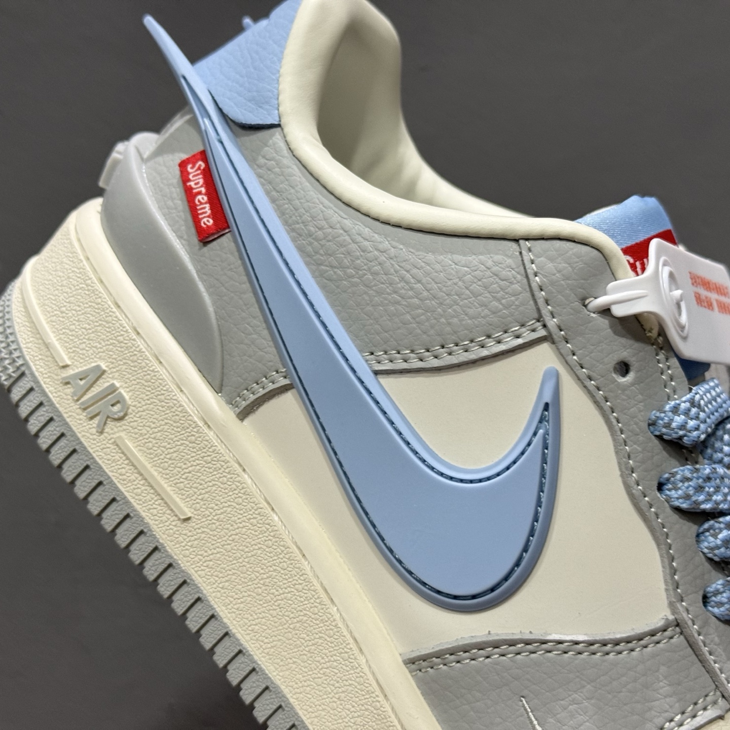 260 Nike Air Force 1'07 Supreme 联名 灰白蓝 XS3464-577