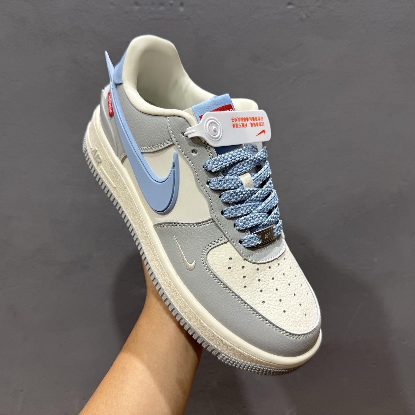 260 Nike Air Force 1'07 Supreme 联名 灰白蓝 XS3464-577