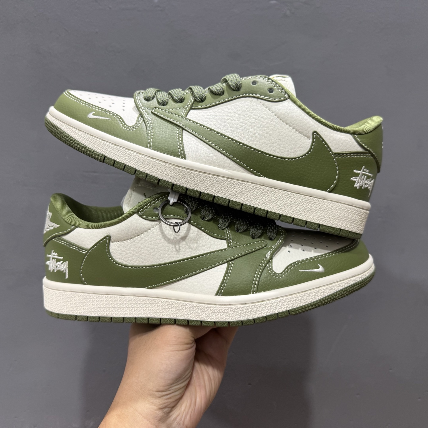 Travis Scott x Fragment Design x Jordan Air Jordan 1 Low OG SP “斯图西联名——青竹绿” BB1199-201