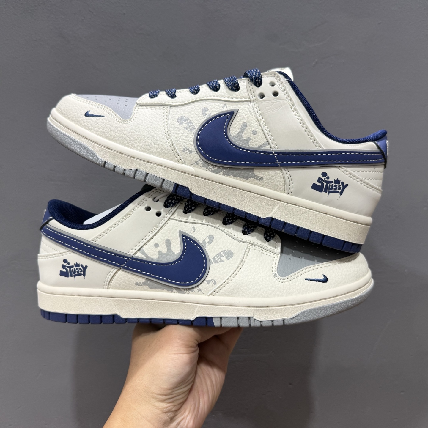 280 Stussy x Nike Dunk Low 双拼爆炸蓝勾 XS6089-593