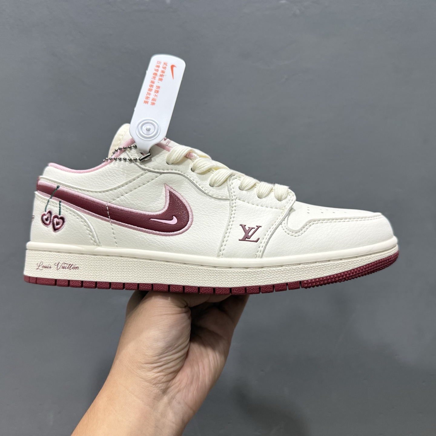 280 Louis Vuitton x Air Jordan 1 情人节限定 樱桃情人节 XX3168-520