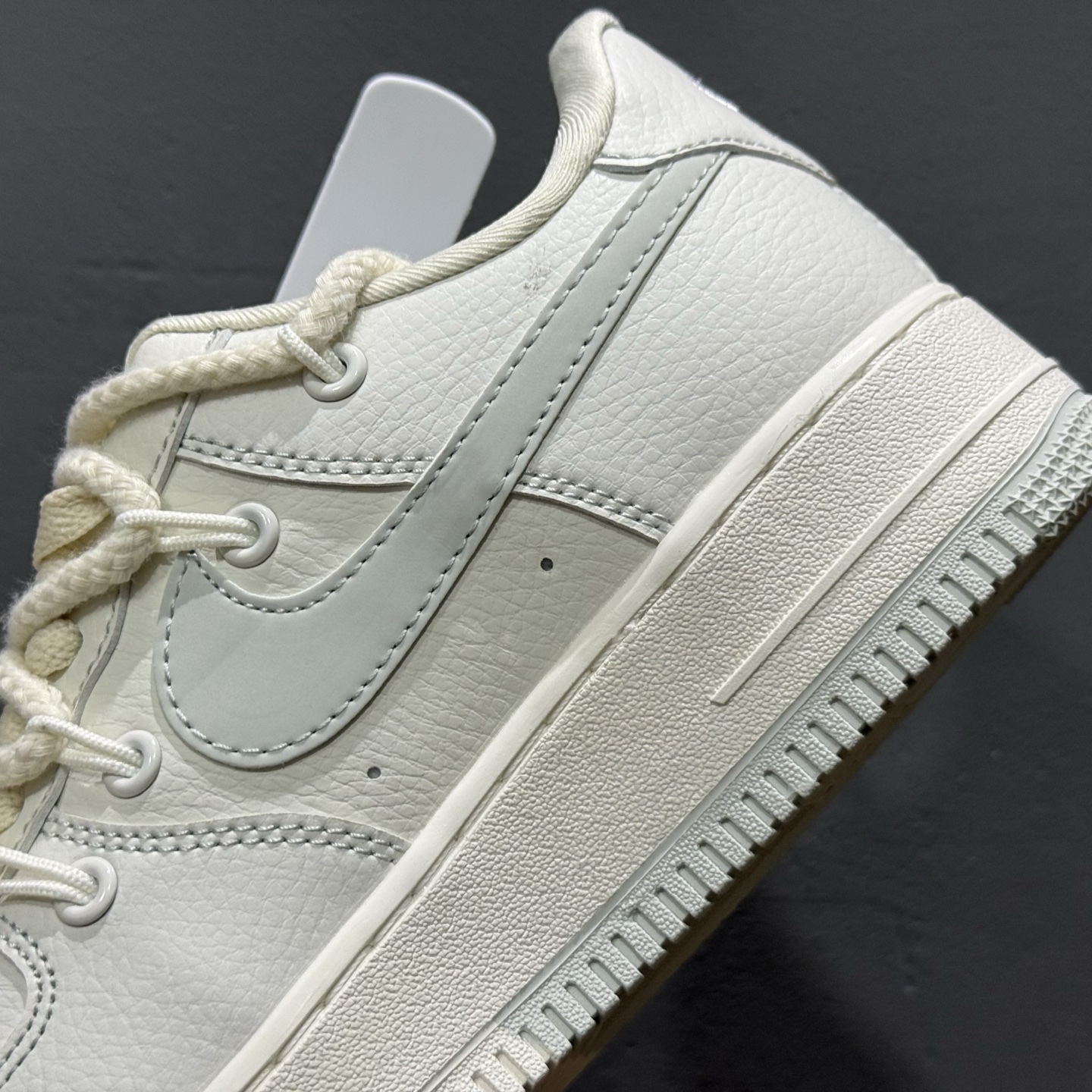 240 Nike Air Force 1 Low 07 白灰麻绳绑带 SX1968-001