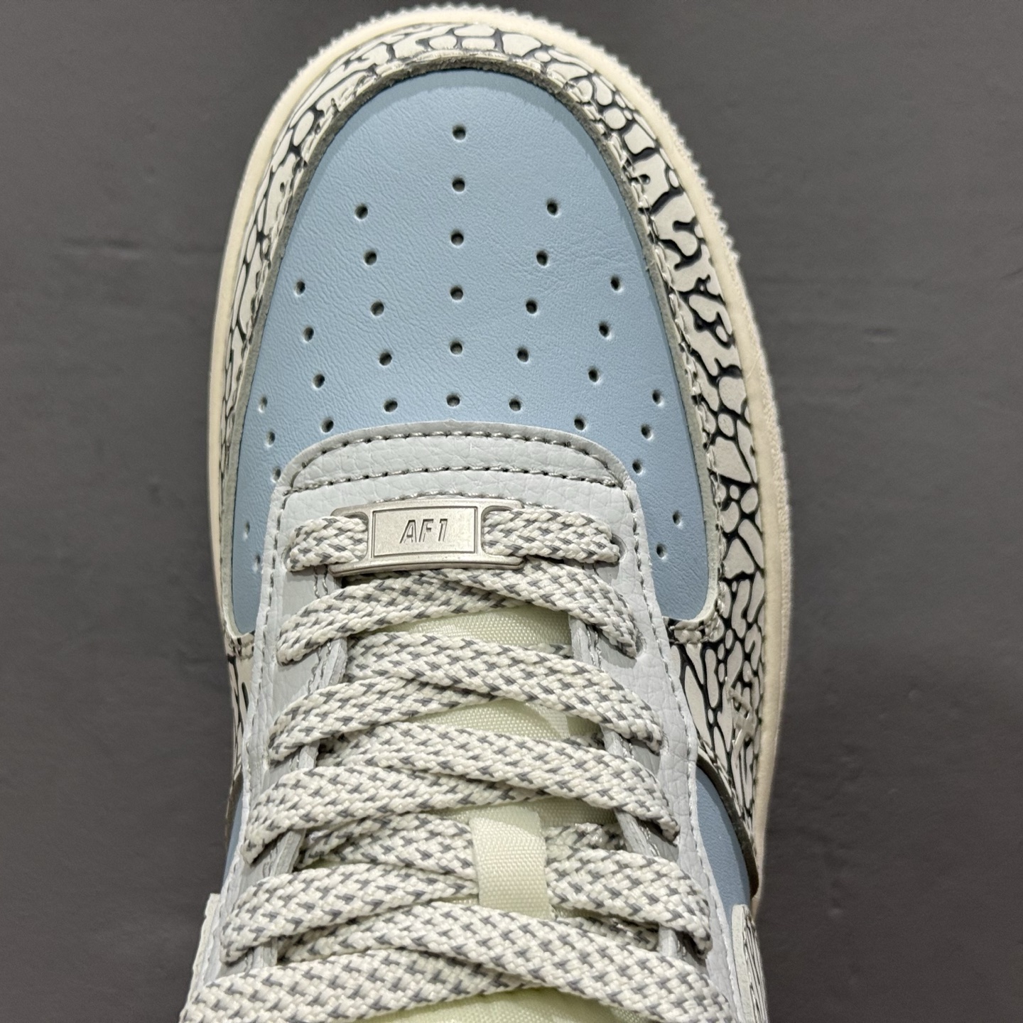 ￥260 Nike Air Force 1'07 Low LV联名 灰蓝石纹 空军一号低帮休闲板鞋 ZH2598-307