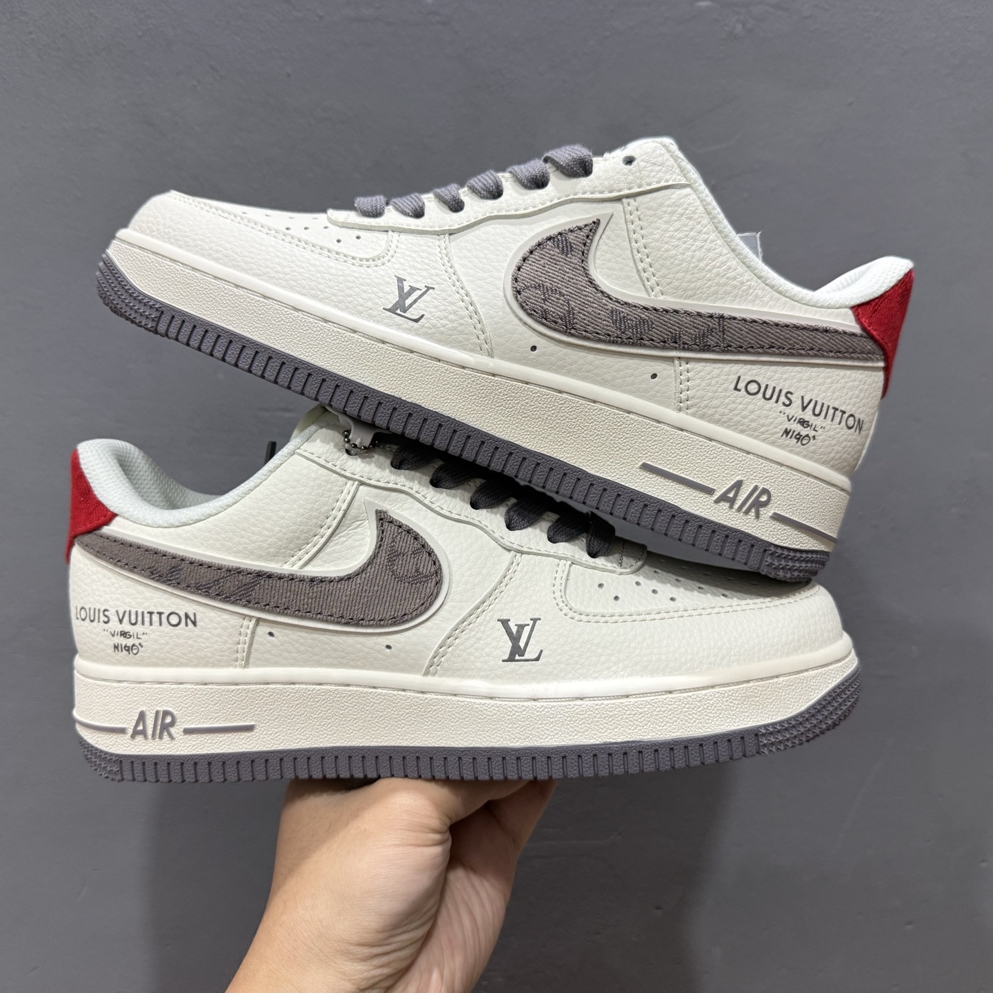 ￥260 Nike Air Force 1'07 Low LV联名 灰牛仔勾 空军一号低帮休闲板鞋 XX3168-136