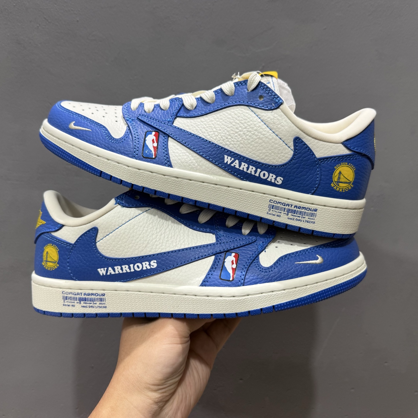 280 Travis Scott x Nike Air Jordan 1 Low x WARRIORS Air Jordan 1 Low 反转金州勇士蓝白小勾倒钩 SC9207-025