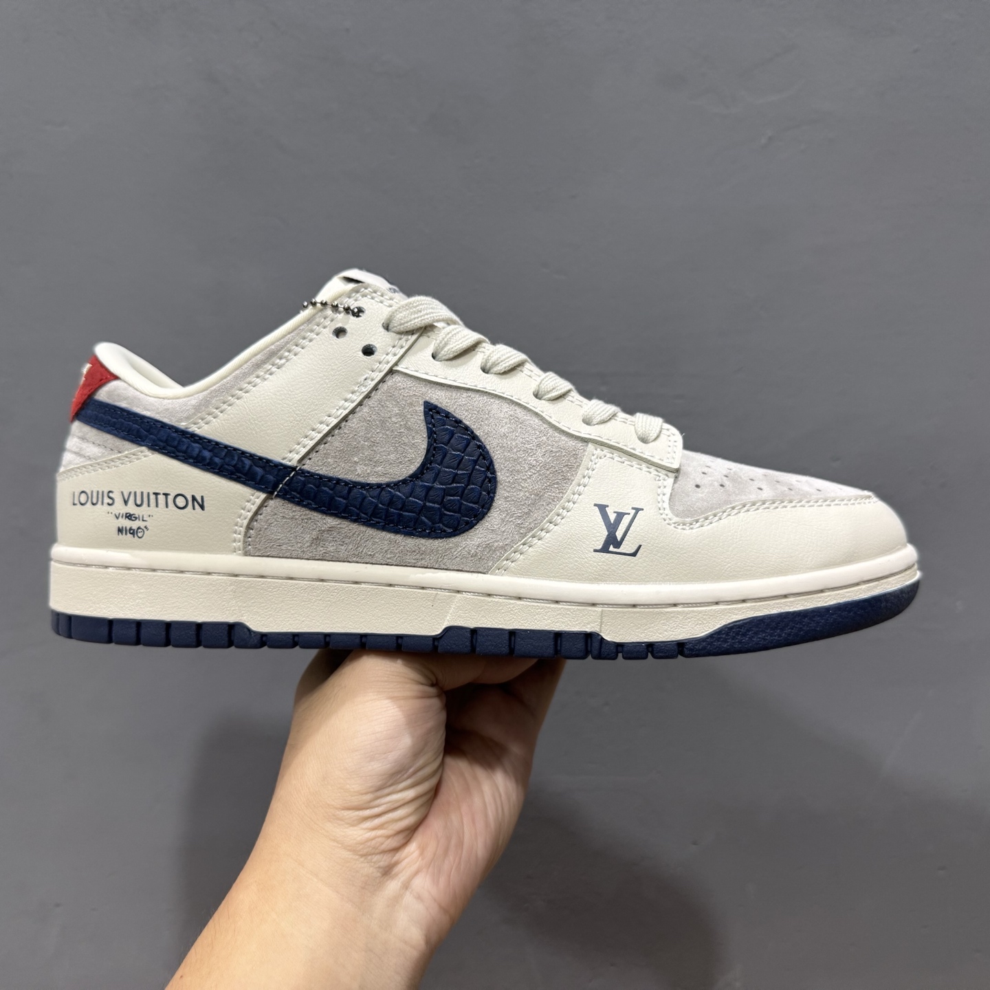 280 独家实拍Nike SB Dunk Low LV联名 蓝蛇鳞勾 周年高端定制 低帮休闲板鞋 XX3168-122