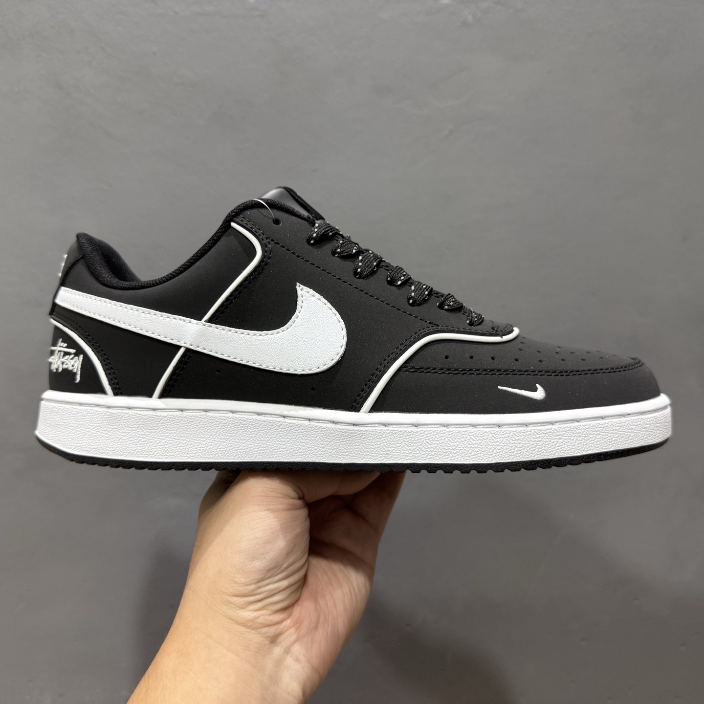 180 Nike Court Vision Low 斯图西联名 休闲运动板鞋 纯原版本 低帮百搭透气休闲运动板鞋 FD5188-113