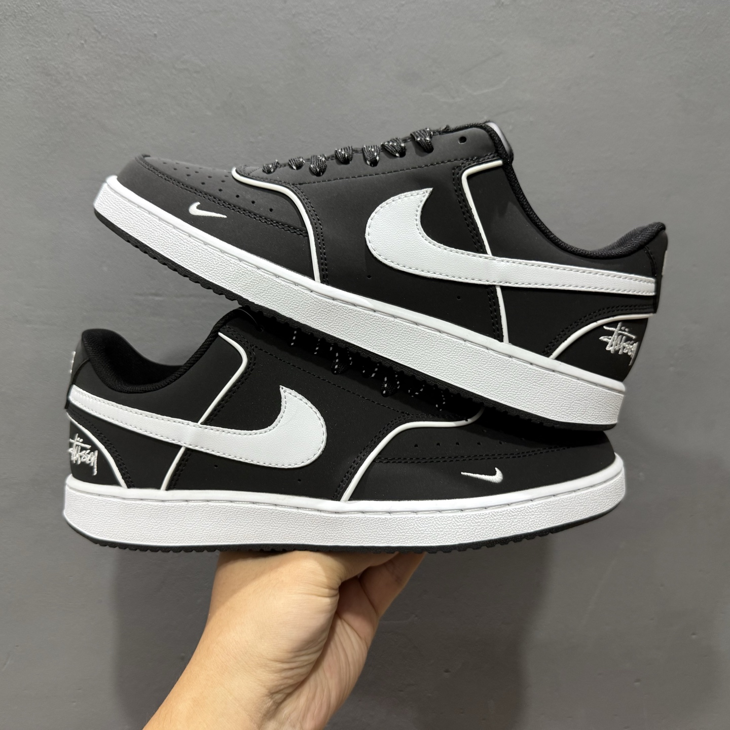 180 Nike Court Vision Low 斯图西联名 休闲运动板鞋 纯原版本 低帮百搭透气休闲运动板鞋 FD5188-113