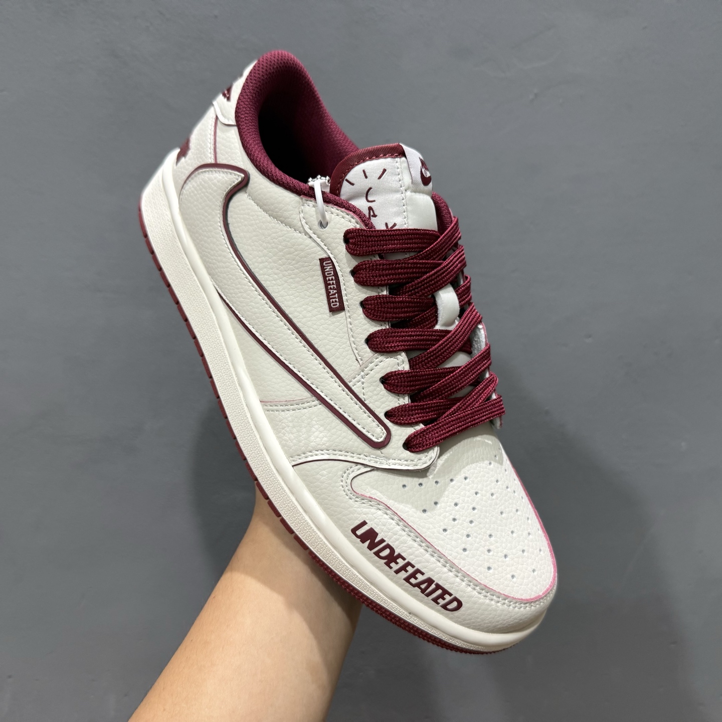 280 Undefeated x Air Jordan 1 Low 白红 DF1845-536