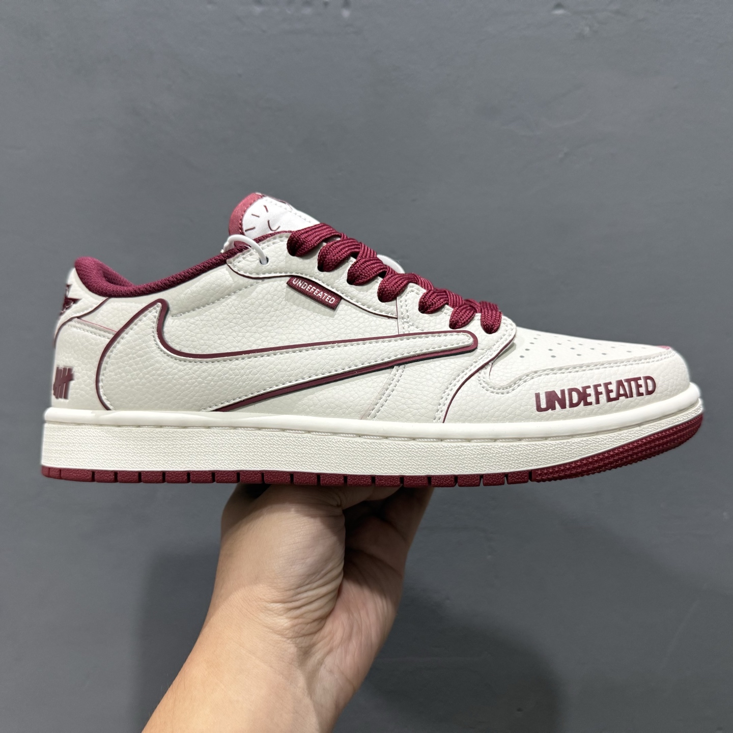 280 Undefeated x Air Jordan 1 Low 白红 DF1845-536