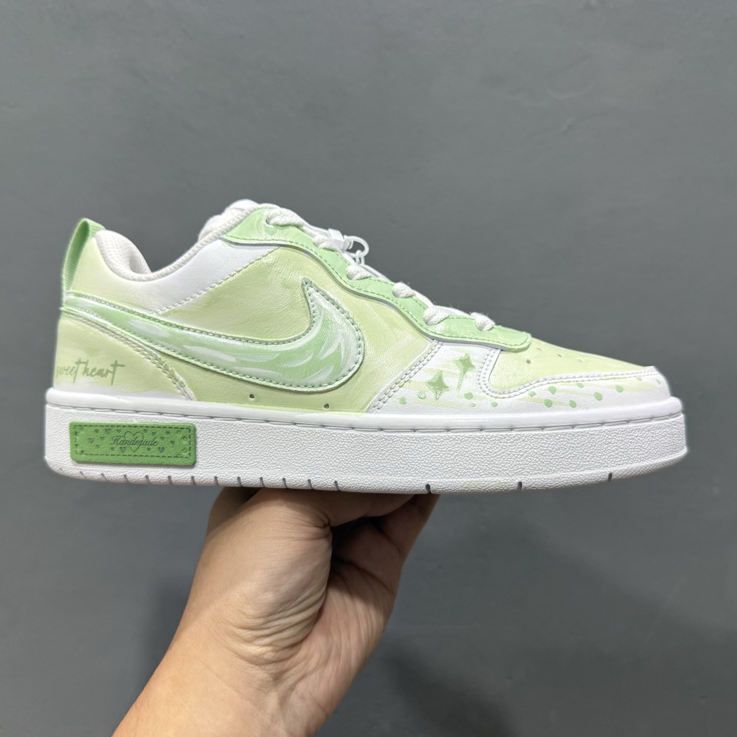 定制版 260 【定制球鞋】Nike Court Vision 1 春日焕新 春日星芒 绿白 BQ5448-100