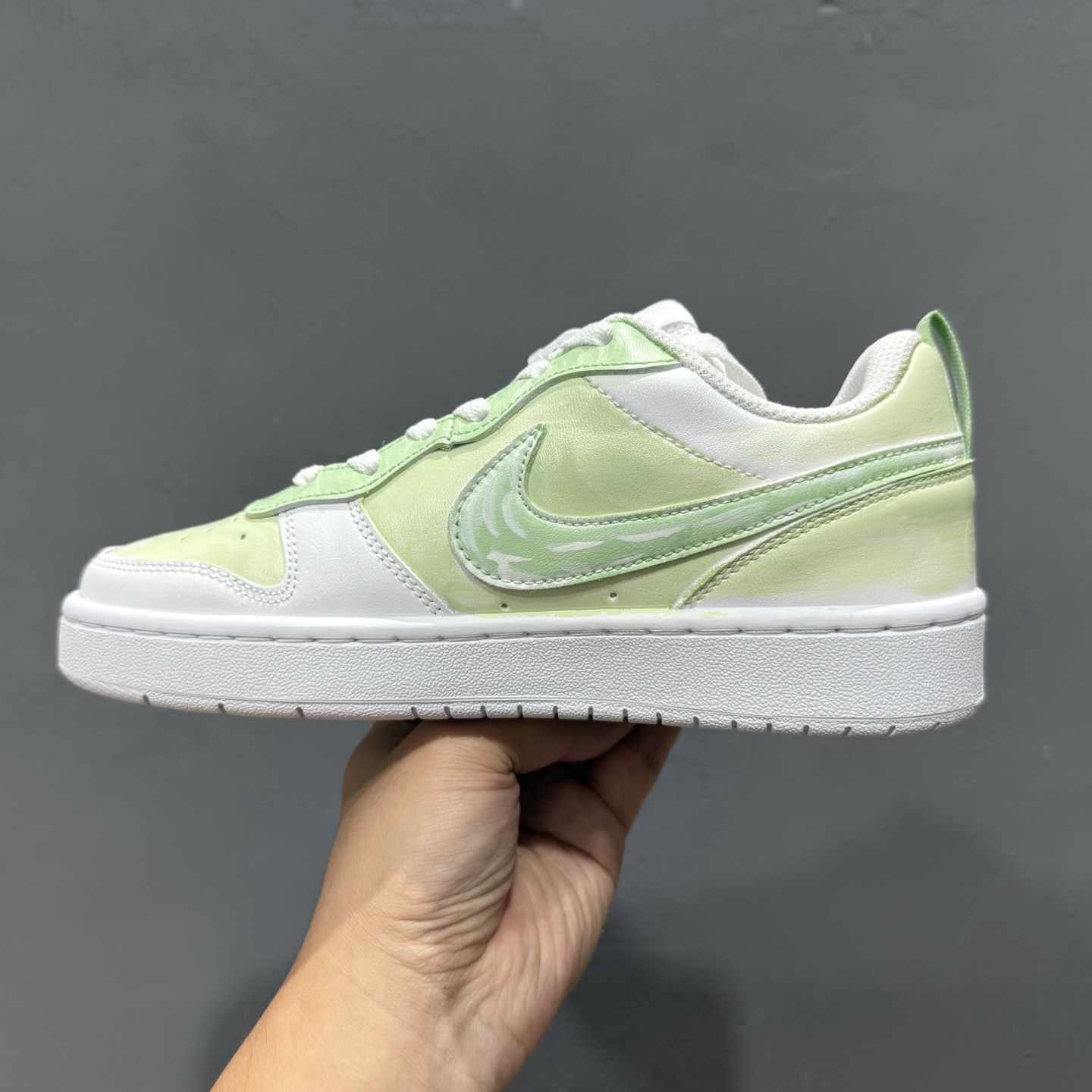 定制版 260 【定制球鞋】Nike Court Vision 1 春日焕新 春日星芒 绿白 BQ5448-100