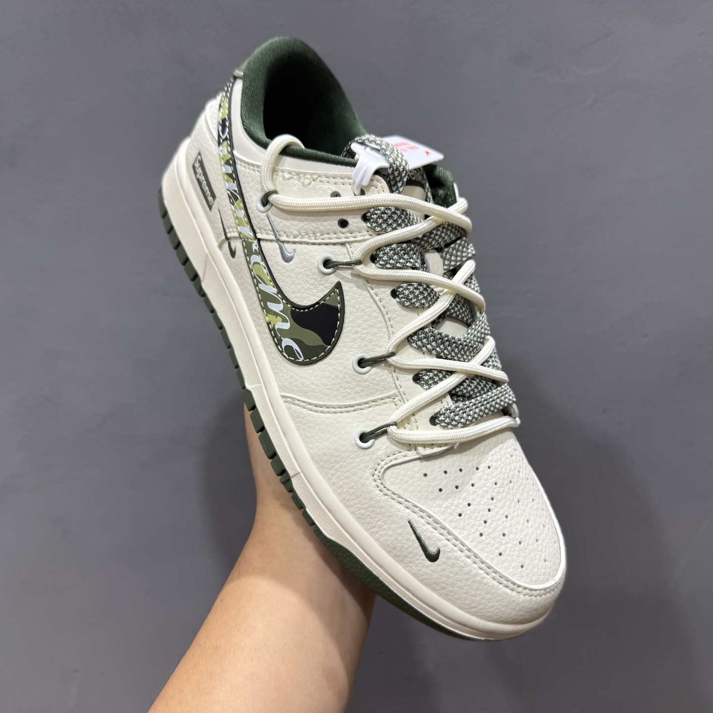 300 Nike SB Dunk Low Sup联名 绑带迷彩勾 周年高端定制 低帮休闲板鞋 DM6868-081