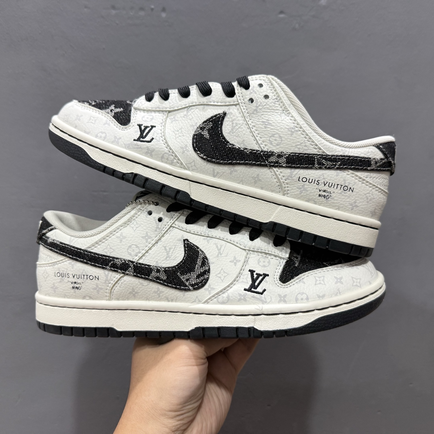 Nike SB Dunk Low LV联名 黑色牛仔 周年高端定制 低帮休闲板鞋 SC9772-804