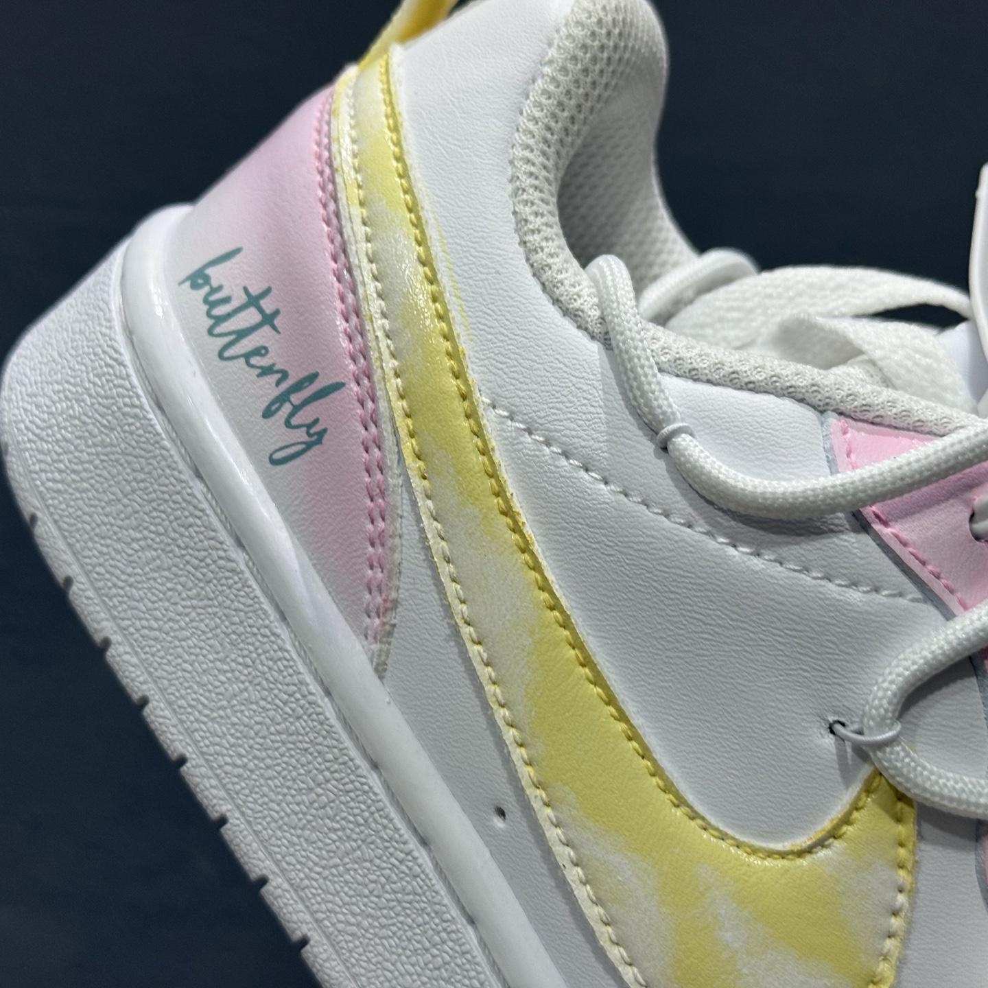 260 【定制球鞋】Nike Court Borough 彩虹云朵 反转鸳鸯 黄粉蓝 BQ5448-100