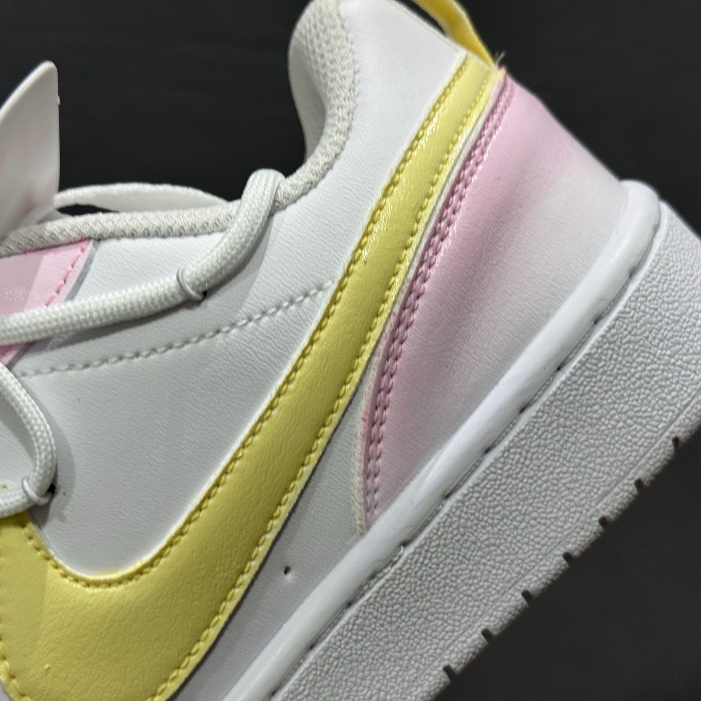 260 【定制球鞋】Nike Court Borough 彩虹云朵 反转鸳鸯 黄粉蓝 BQ5448-100