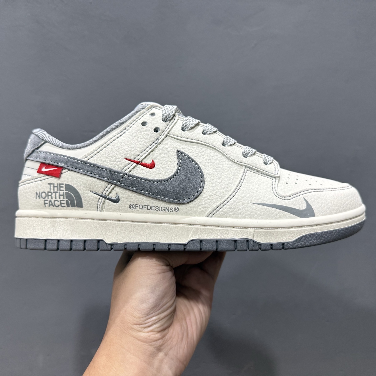 280 Nike SB Dunk Low 北面联名 米白灰勾 周年高端定制 低帮休闲板鞋 YX5066-340