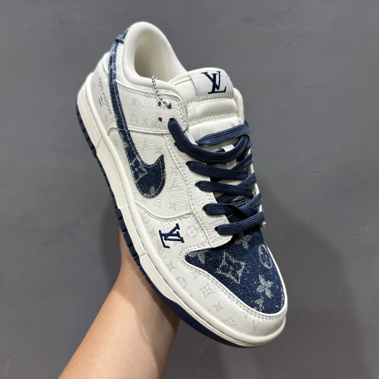 300 SC版 Nike SB Dunk Low LV联名 蓝色牛仔 周年高端定制 低帮休闲板鞋 SC9772-802
