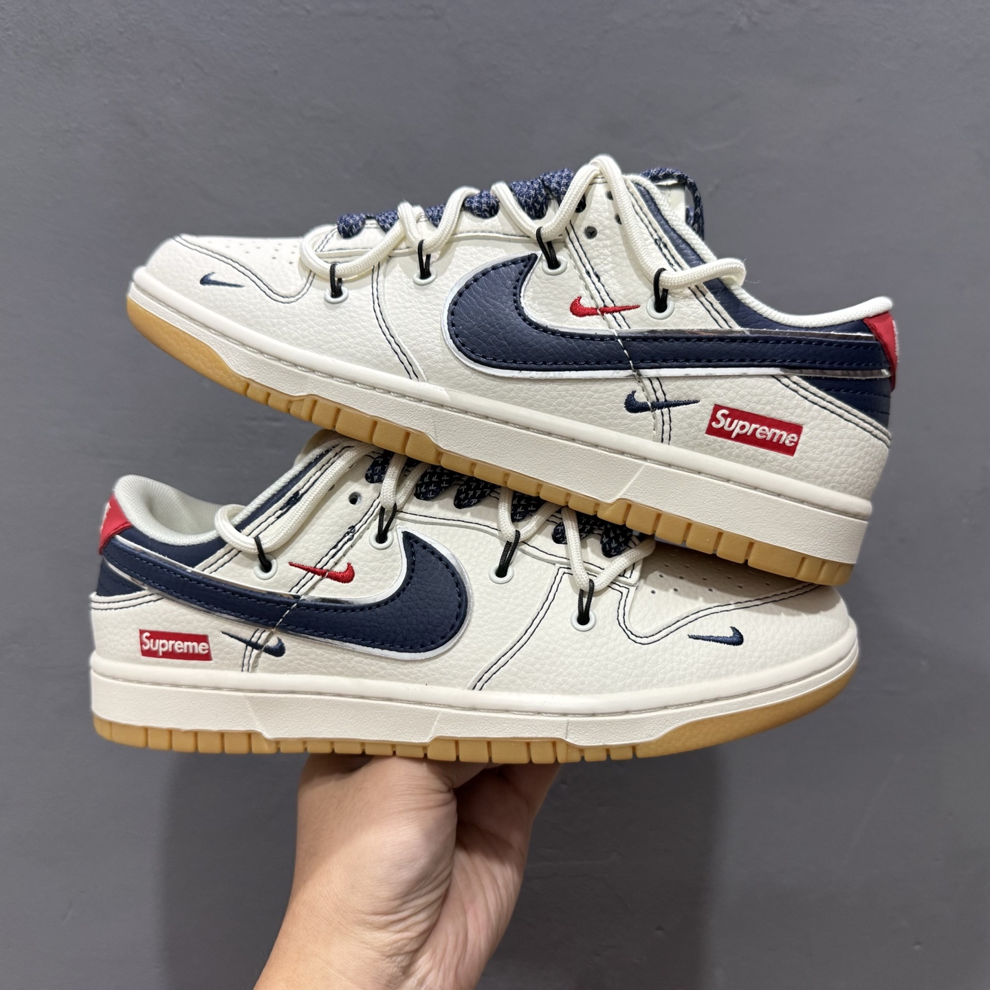 Nike SB Dunk Low Sup联名 绑带蓝勾 周年高端定制 低帮休闲板鞋 FC1688-217