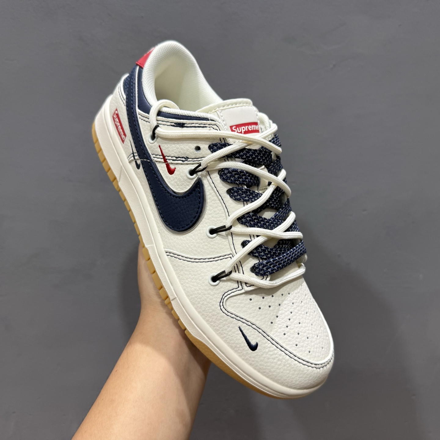 Nike SB Dunk Low Sup联名 绑带蓝勾 周年高端定制 低帮休闲板鞋 FC1688-217