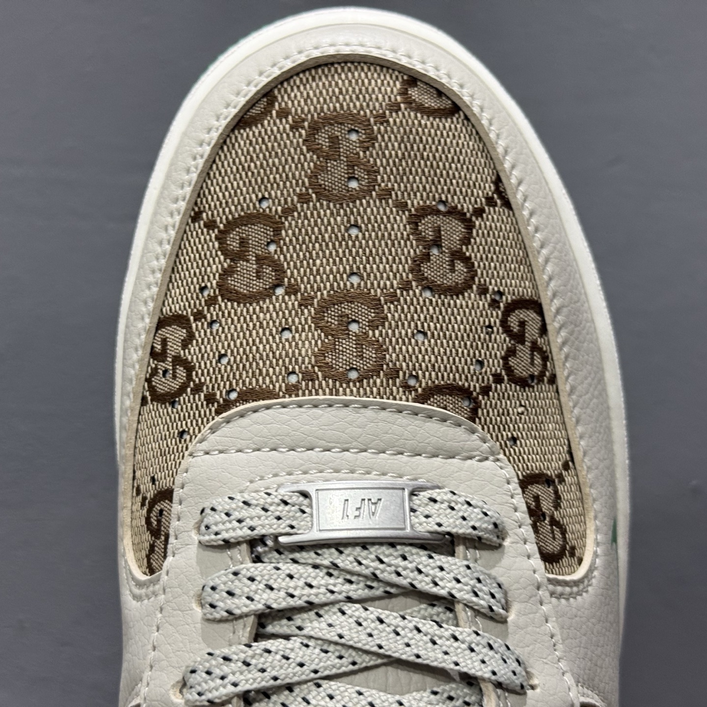 Nike Air Force 1'07 Low 古驰联名 灰棕小绿勾 空军一号低帮休闲板鞋 LW9279-003