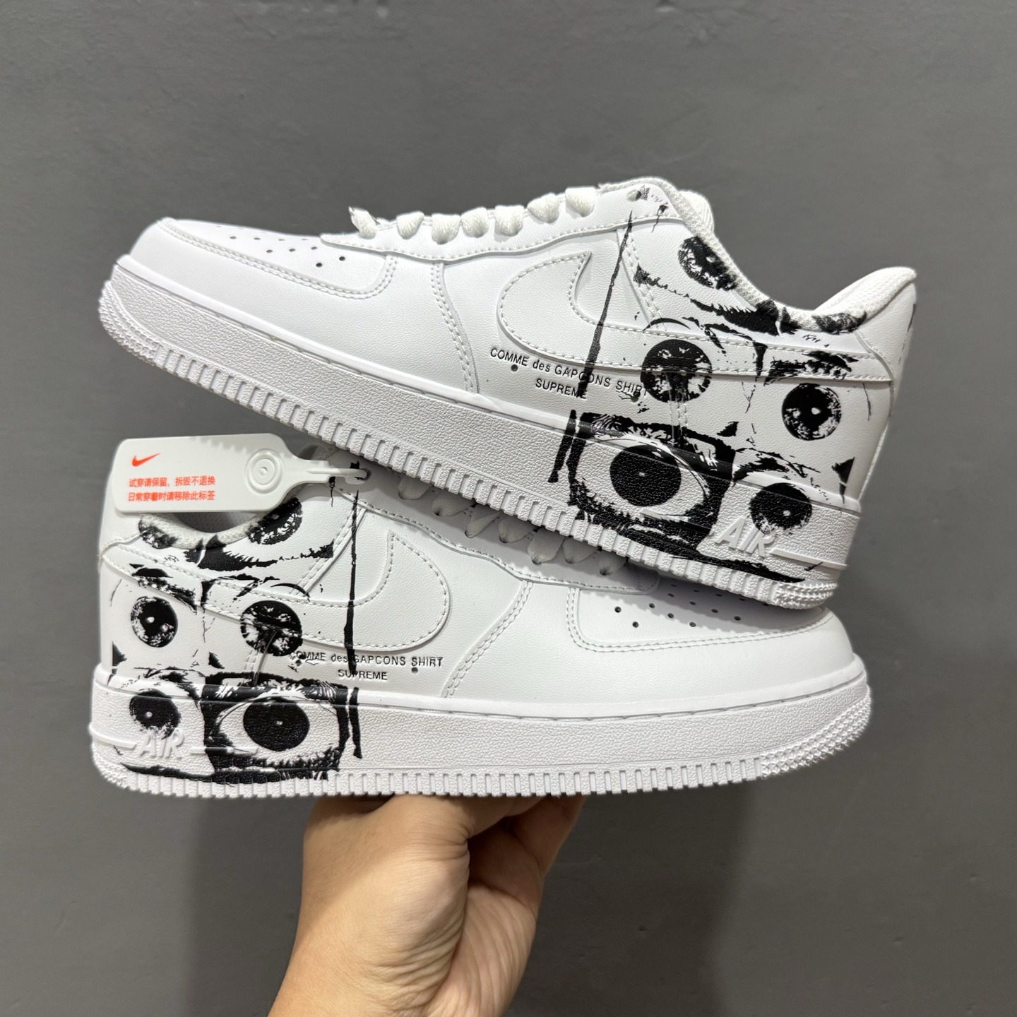 CDG x Supreme x Nk Air Force 1'07 Low ”Comme des Garcons Shirt” 联名款 空军一号低帮休闲板鞋 923044-100