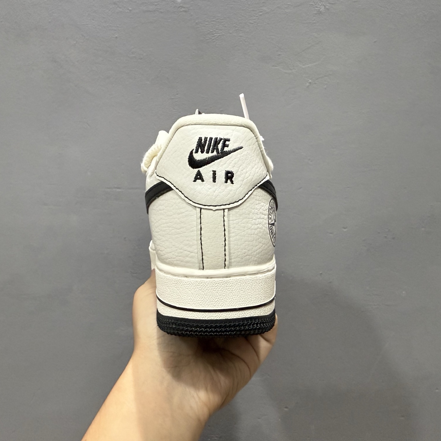 Nike Air Force 1'07 Low 米白绑带黑小勾 空军一号低帮休闲板鞋 GS9875-001