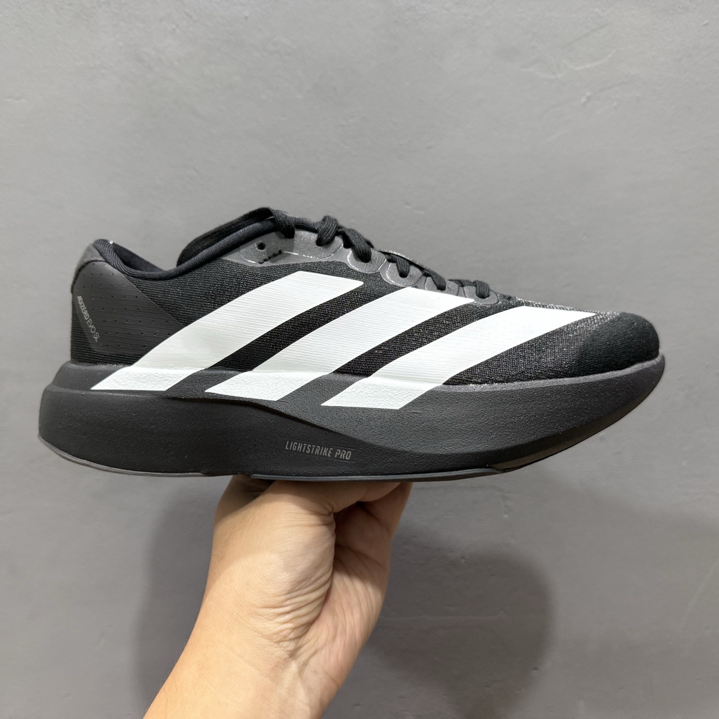 PK出品 新版出货 纯原 AD AD Adizero Evo SL M 黑白零度系列马拉松轻量竞速运动跑鞋 JP7149