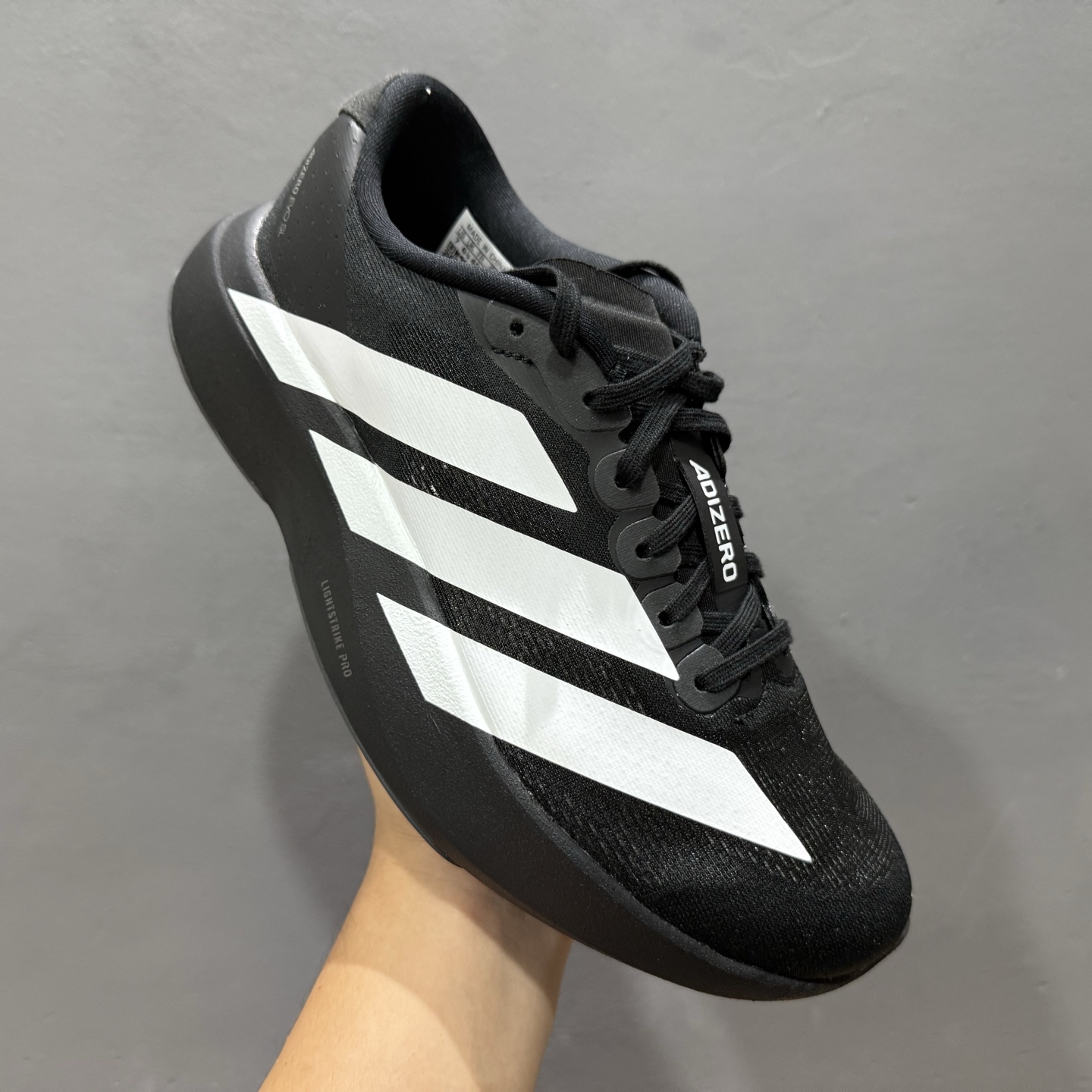 PK出品 新版出货 纯原 AD AD Adizero Evo SL M 黑白零度系列马拉松轻量竞速运动跑鞋 JP7149